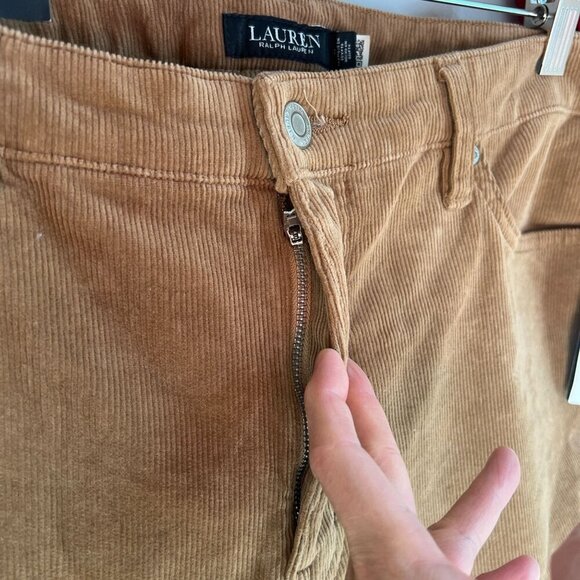 Lauren Ralph Lauren BLACK LABEL Corduroy Mid-Rise Straight Pants Sz 18 in Classi - Picture 4 of 13